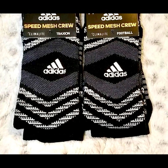 NWT Men’s Adidas Speed Mesh Crew Football Socks - Picture 5 of 12